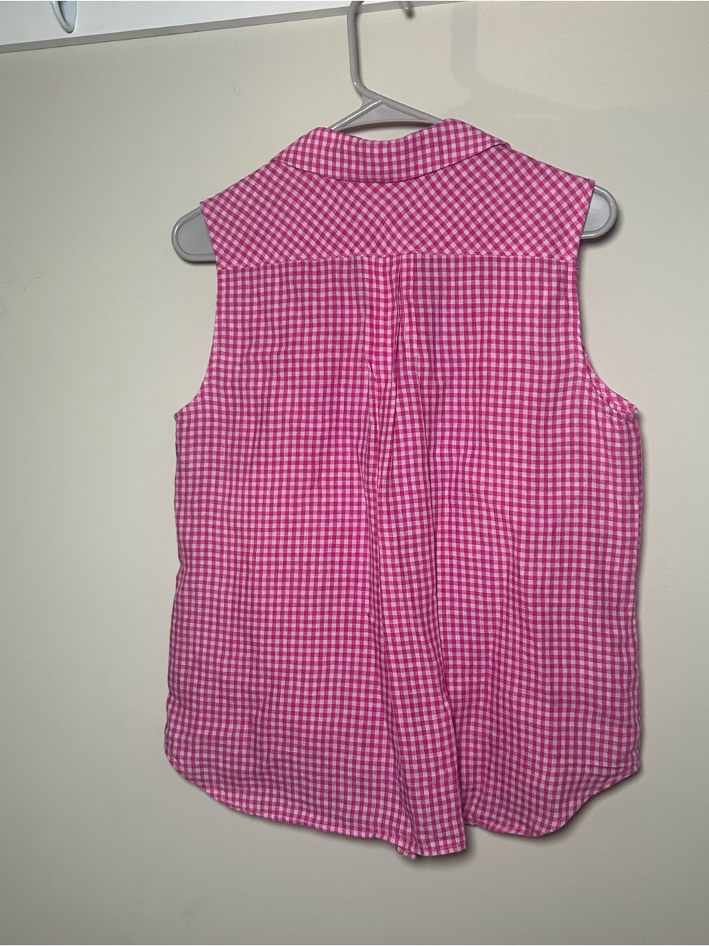 Tommy Bahama Pink Gingham Sleeveless Button-Back Camisole